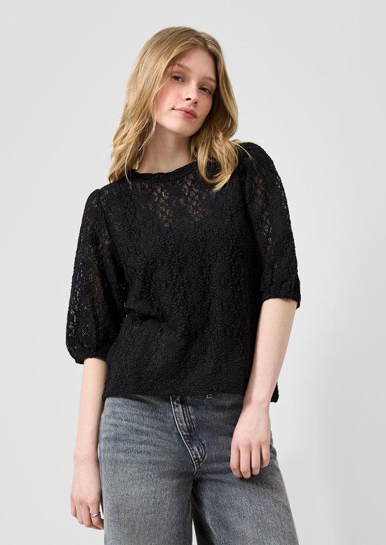 QS s.Oliver QS T-Shirt Zwart Dames XL