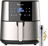 MasterPro Foodies Air Fryer - 6L - 1800W - Includes Oil Spray - Black