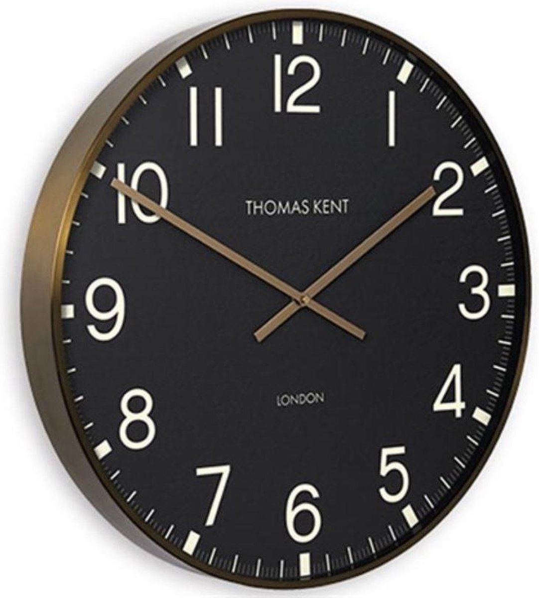 Thomas Kent wandklok Clocksmith 40 cm staal zwart/goud