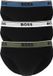 HUGO BOSS Power briefs (3-pack) - heren slips - zwart met gekleurde tailleband