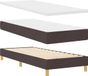 vidaXL Boxspringbed met hoofdeinde, donkerbruin, 200 x 80 cm, stof