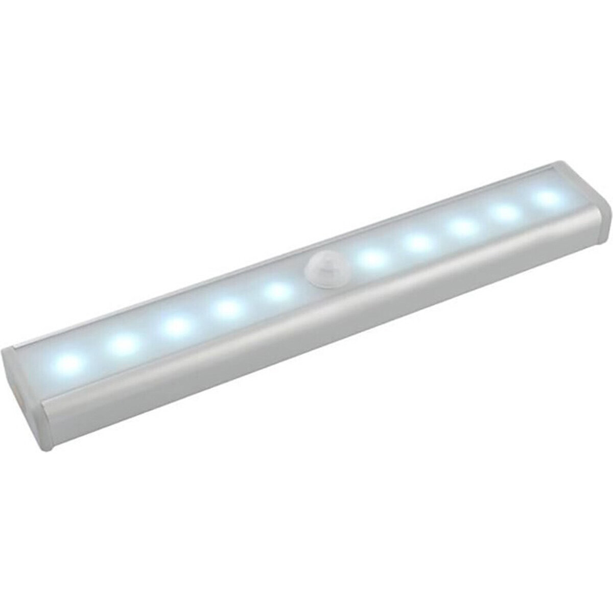 BES LED LED Balk met Bewegingssensor + Dag en Nacht Sensor op Batterijen - Maxozo Listy - LED Kastverlichting - Kastlamp met Sensor - 19cm