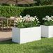 VidaXL Plantenbak wit 100 x 50 x 50 cm koudgewalst staal