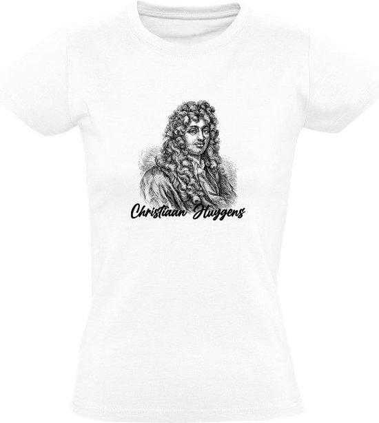 Christiaan Huygens Dames T-shirt Wit 4XL