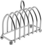 OEM Metalen broodrooster – Keukenaccessoire – Ruimtebesparend – Voor 6 sneetjes – Handige draaghandgreep – Metalen broodmandhouder – Veelzijdig inzetbaar – Zilverkleurig.