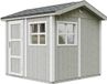 Timbela M913-TUNDRA GREY - Houten tuinhuis met zadeldak, dakshingles, vloer en raam - 5,9 m² - 250x294x252 cm