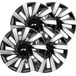 Simoni Racing TEC/14SB Tecna wieldoppen, set van 4 wieldoppen, 14 inch, zwart en zilver