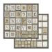 STAMPERIA INTERNATIONAL, KFT SBB741 Scrapbooking papier dubbelzijdig alfabet, 31,5 cm x 30,5 cm