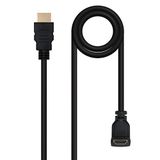 Monkey Ladder HDMI-kabel V1.4 High Speed/HEC gehoekt, A/M-A/M, mannelijk naar stekker, zwart, 1,8 m