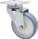 Wagner Soft zwenkwiel - diameter 75 mm, bouwhoogte 100 mm, staal verzinkt, blauw/wit, montageplaat 60 x 60 mm, draagkracht 60 kg