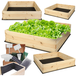 MODO24 Jardinière surélevée bois, bac à plantes, bois massif, pin, jardinière à herbes, bac à fleurs, jardin, terrasse, 27x93x80 cm, naturel, ZP06