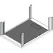 nVent SCHROFF 25230149 19 pouces Plaque de fond pour armoire électrique fermée adapté à une baie de profondeur: à partir de 500 mm noir/gris