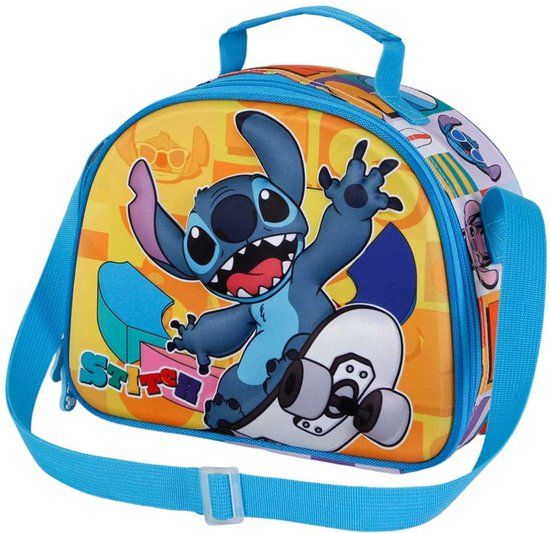 Karaktermania Lilo & Stitch 3D Lunchtas - Stitch de Skater - Geel - Disney