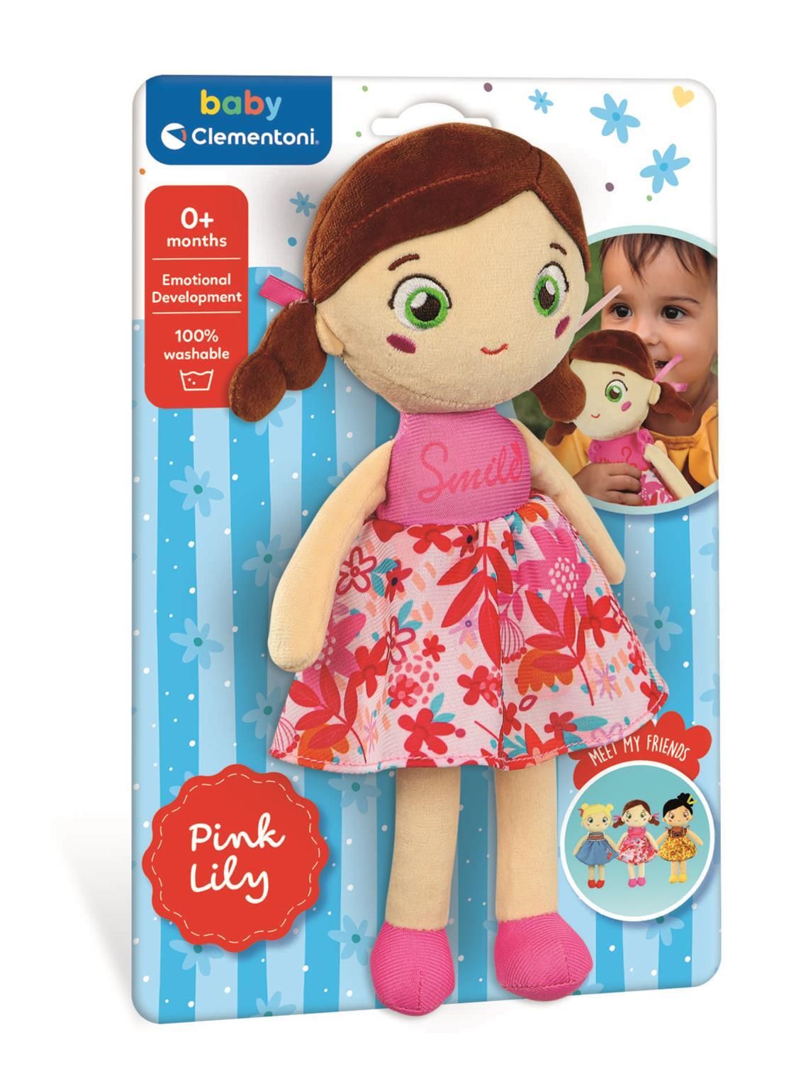Clementoni Zachte Knuffelpop Pink Lily