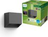 Philips LED Philips Alix Wandlamp - UltraEfficient LED - Buitenlamp - 2x 4.3W - Warmwit licht; 2700K - Antraciet