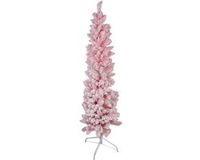 Clayre & Eef Kunstboom Kerstboom 30x30x120 cm Roze Kunststof