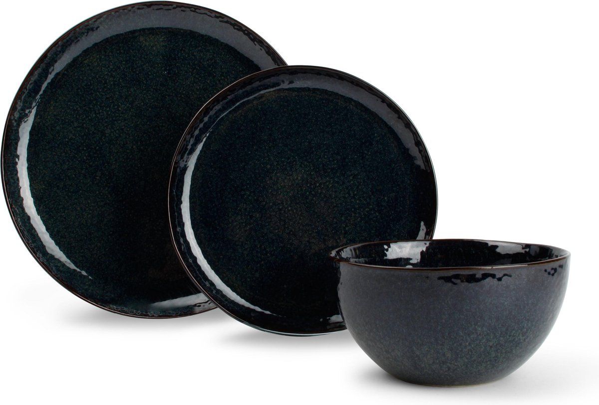 Salt&Pepper Saffier Mielo Serviesset - 12-delig - 4 Personen - Blauw/Groen