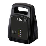AEG Automotive 10269 LG 6 12V 6A auto-acculader met led-display, geïsoleerde accuklemmen, zwart