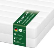 DREAMSTAR Matelas en mousse HR Easy Flex orthopédique avec 7 zones, certifié Öko-Tex, fermeté 2 et 3, roulé, 90 x 190 cm