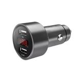 watiowave USB-autolader met 2 poorten, 5 V, 2,4 A, 12 W, van aluminium, ideaal voor het opladen van mobiele apparaten op reis.