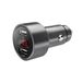 watiowave USB-autolader met 2 poorten, 5 V, 2,4 A, 12 W, van aluminium, ideaal voor het opladen van mobiele apparaten op reis.