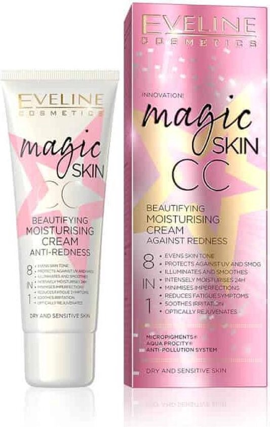 Eveline Cosmetics Magic Skin Cc Moisturising Cream Anti Redness 8in1 - 50ml