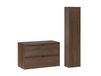 Elias Ensemble Meuble Sous-Vasque 80cm et Colonne Bois Foncé