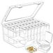 Petite boîte de rangement plastique - Set de 60 - 5,5 x 5,5 x 2 cm - Avec 2 grands bacs de rangement - Boîte de tri transparente