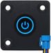 ProRide Interrupteur à pression en métal Panneau encastrable 12V ON-OFF - 16mm - avec câble de connexion - 12V/24V - Indicateur LED Bleu