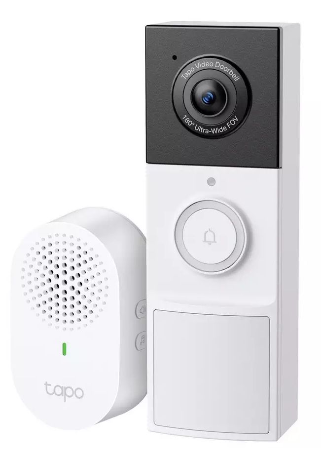 TP-Link Tapo D210 - Slimme 2K Video deurbel op Batterij - inclusief chime/gong - Zonder Abonnement - Nachtzicht in kleur - IP65 - Slimme deurbel