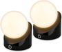 B.K.Licht Briloner Sora - Set van 2 Tafellampen oplaadbaar - warm wit licht - dimbaar - voor binnen en buiten - 10 x 8 x 9 cm - zwart