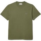 Lacoste T-shirt coupe classique col rond kaki, uni