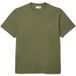 Lacoste T-shirt coupe classique col rond kaki, uni