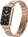 By Qubix Qubix Metalen schakelband met case - Champagne goud - Geschikt voor Xiaomi Smart Band 7 Pro / Mi Band 7 Pro bandje