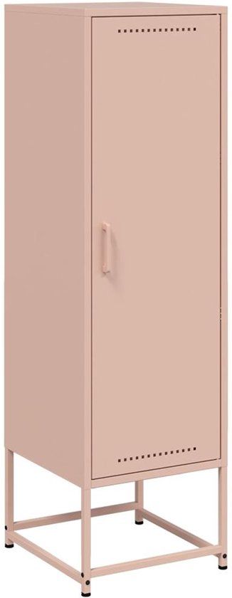 VidaXL Hoge kast 36x39x123 cm staal roze