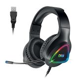 DR1TECH GrayEagle Professionele Gaming LED RGB-Hoofdtelefoon