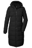 killtec Kow 56 Wmn Qltd Ct dames Gewatteerde jas/functionele jas in donslook met capuchon