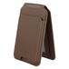 Accezz Magnetische Leren Pasjeshouder met Standaard - Wallet Kaarthouder geschikt voor Apple Find My - Coffee Brown