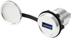 TRU COMPONENTS TC-14378424 USB 3.0-inbouwbus, bus/bus, 22 mm, IP67, metaal, zilver