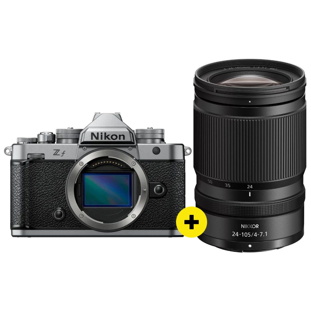 Nikon Z f zilver + 24-105mm F/4-7.1