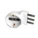Schuko Schuko adapter 90°: 1x bus 10/16A met Schuko vs stekker 16A
