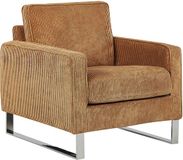 Beliani VIND - Fauteuil - Bruin - Corduroy