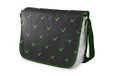 Bonamaison Digitaal bedrukte Messenger schooltas met kaki riem voor studenten, crossbody tas, koerierstas, schoudertas voor kinderen, meisjes, jongens, maat: 29x36 cm