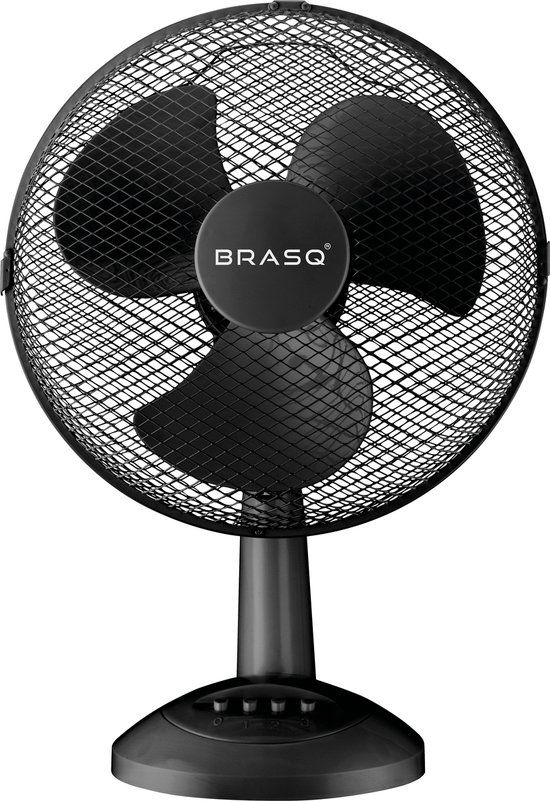 Brasq Tafelventilator - 30 cm - Zwart - 3 snelheden