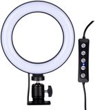 Grundig Ringlamp met Telefoonhouder - Ø16cm Ringlicht met 48 LED's - USB Voeding