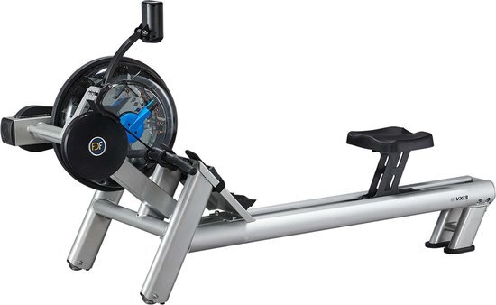 Fluid Rower Vortex VX-3 Side Tank Roeitrainer - Hartslagmeter - Bluetooth - Waterweerstand - Roeiapparaat voor thuis - Zilver