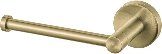 Haceka Kosmos Toiletrolhouder Haaks Geborsteld Goud - RVS - 10 Jaar Garantie