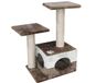 Dehner Kattenkrabpaal Mia, ca. 70 x 34 x 45 cm, sisal/pluche, beige/bruin