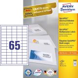 Avery 3666 Etiketten Wit Papier
