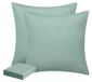 TRANKIELO® - Set de 2 taies d'oreiller 80 x 80 cm - Microfibre douce - Sauge - Fermeture éclair